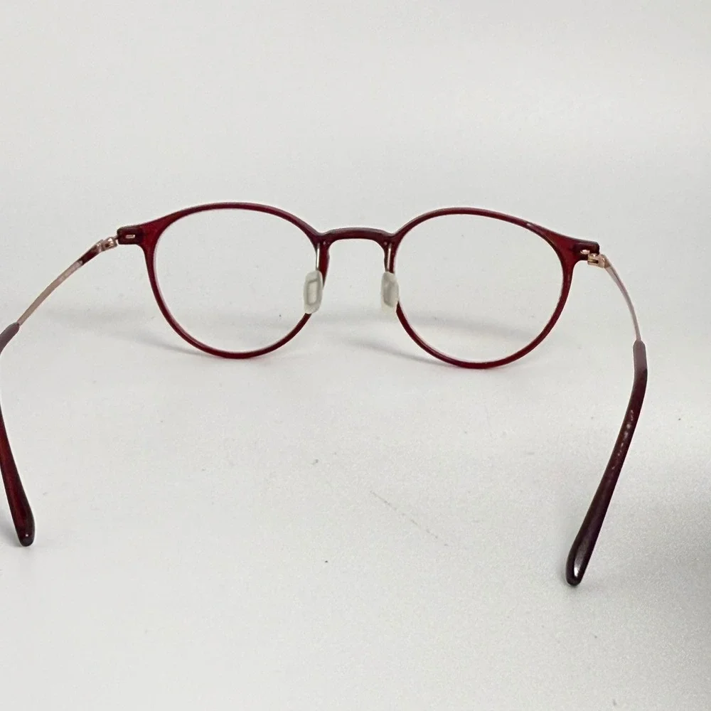 Vari VR20 Round Eyeglasses Burgundy Red Gold 46-20-145 Col.54 Frames